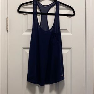 ALO Yoga mesh panel racerback tank.